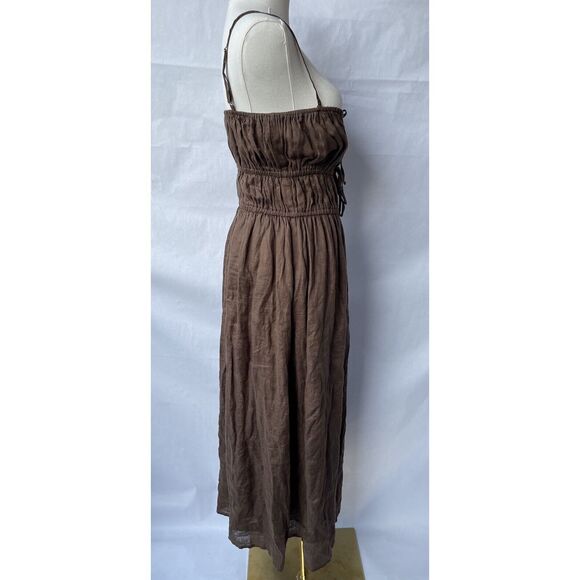 Faithfull the Brand Brown Midi Dress - Picture 3 of 13